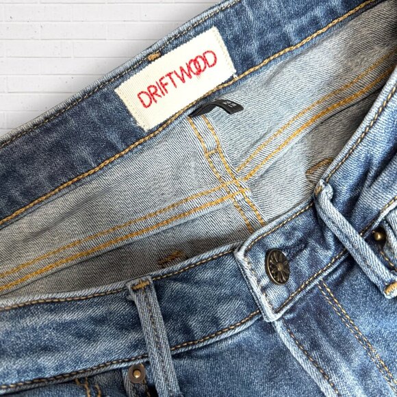 DRIFTWOOD Jackie Star Embellished Trim Skinny Stretch Denim Ankle Jeans Size 26 - Picture 4 of 9